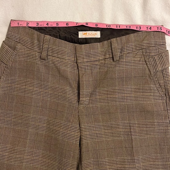 Vintage Lee One true fit lower rise 9/10 Sesame Glen plaid - Picture 6 of 7